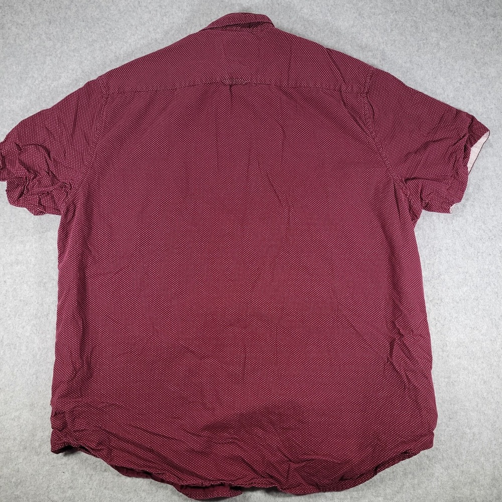 Denim & Flower Ricky Singh Short Sleeve Button Up Mens XL Slim Fit Red Polka Dot - Picture 5 of 7